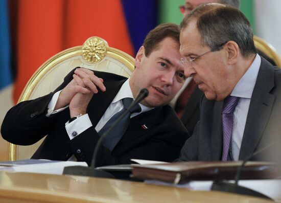 Dmitry Medvedev attends CSTO and CIS summit in Kremlin