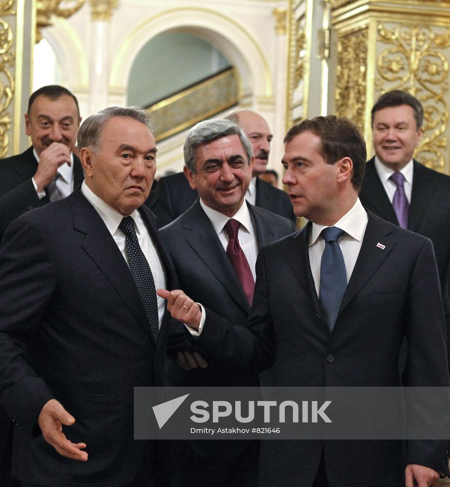 Dmitry Medvedev attends CSTO and CIS summit in Kremlin