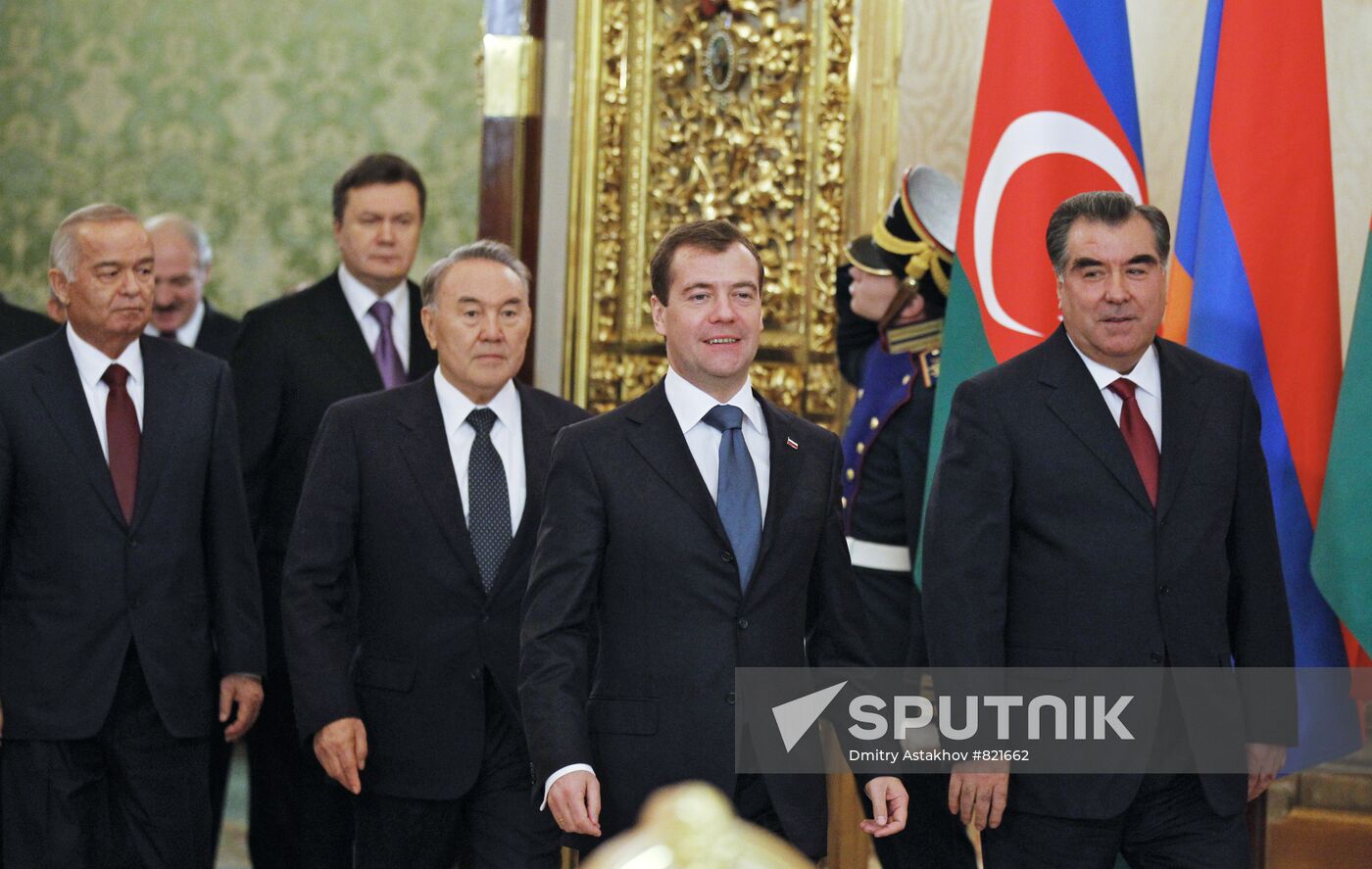Dmitry Medvedev attends CSTO and CIS summit in Kremlin