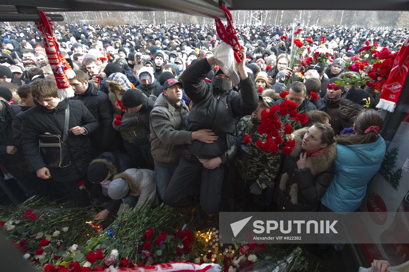 People gather to mourn Yegor Sviridov killed in street brawl