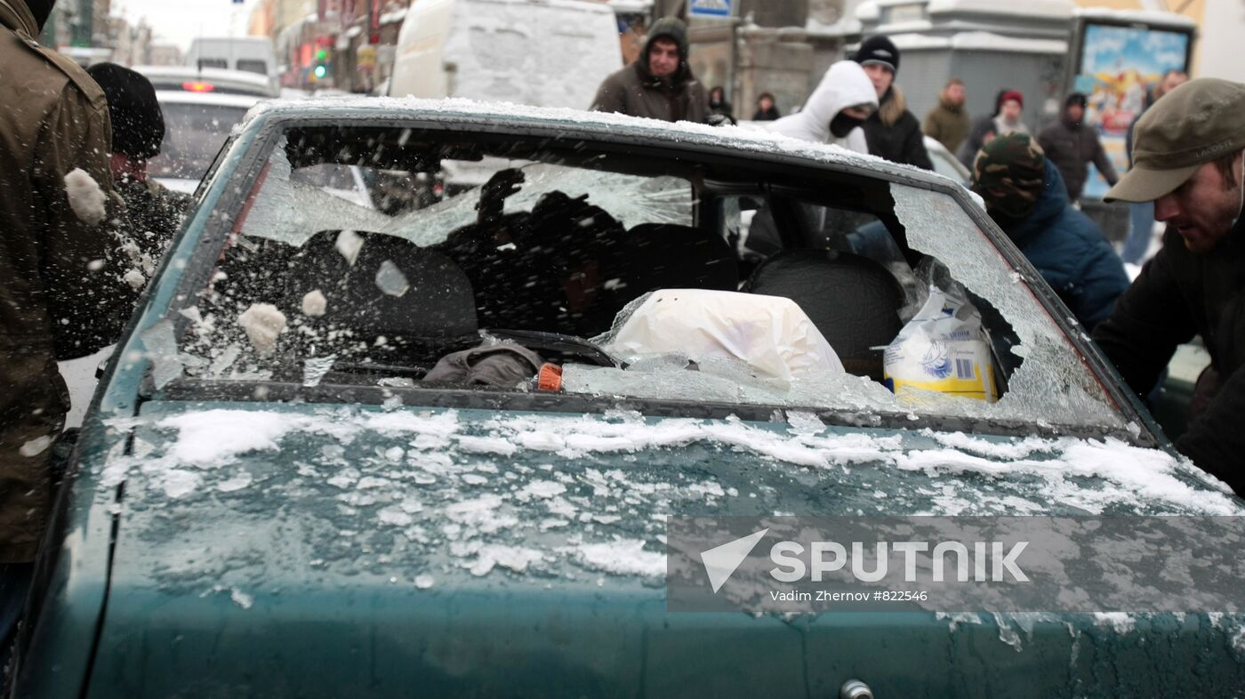 St. Peterburg rally protests Yegor Sviridov's death