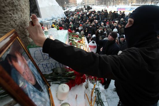 St. Peterburg rally protests Yegor Sviridov's death