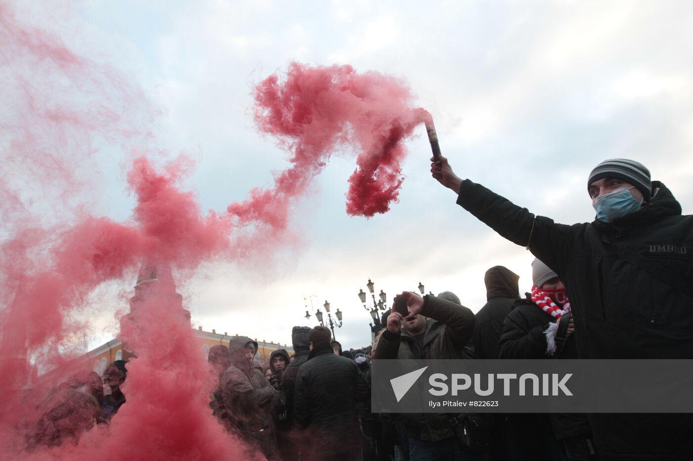 Football fans rally in Moscow to protest Yegor Sviridov's death