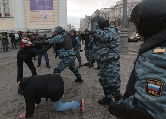 Football fans rally in Moscow to protest Yegor Sviridov's death