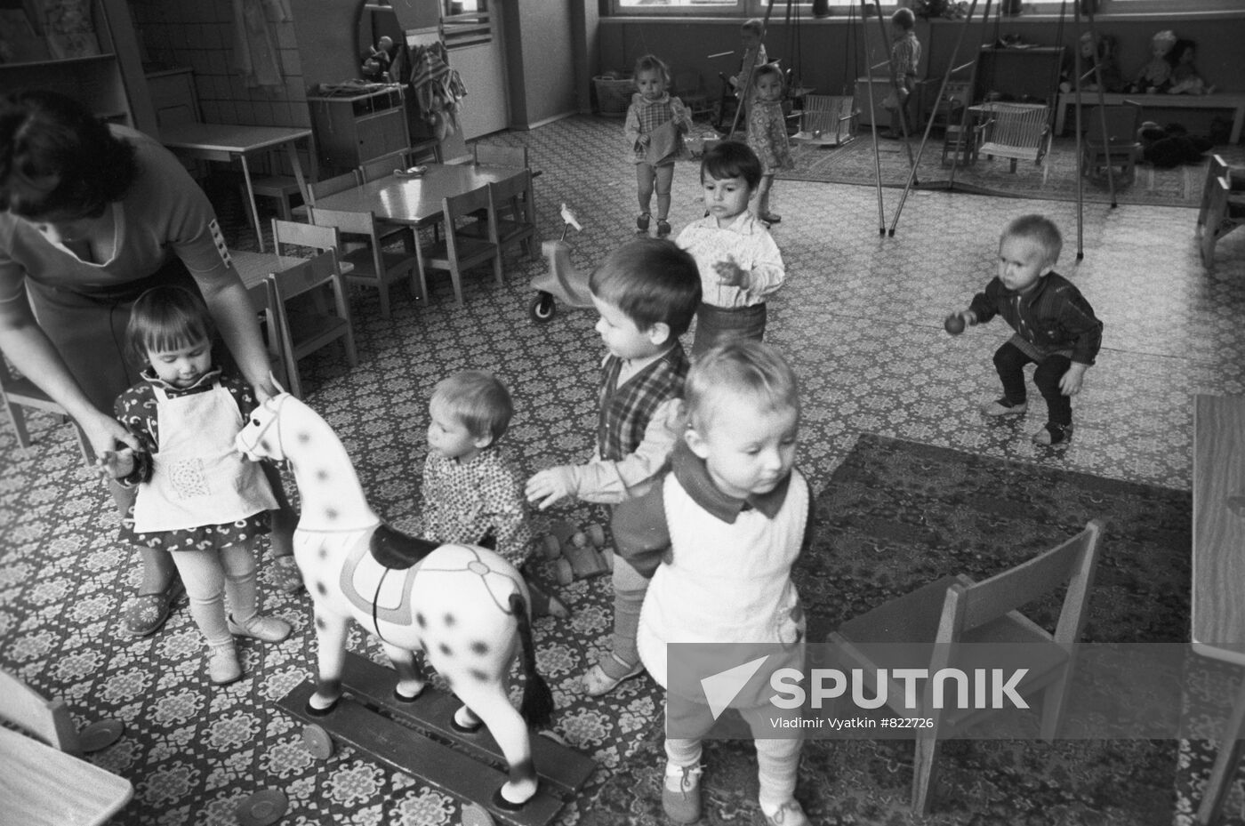Kindergarten junior group in play room