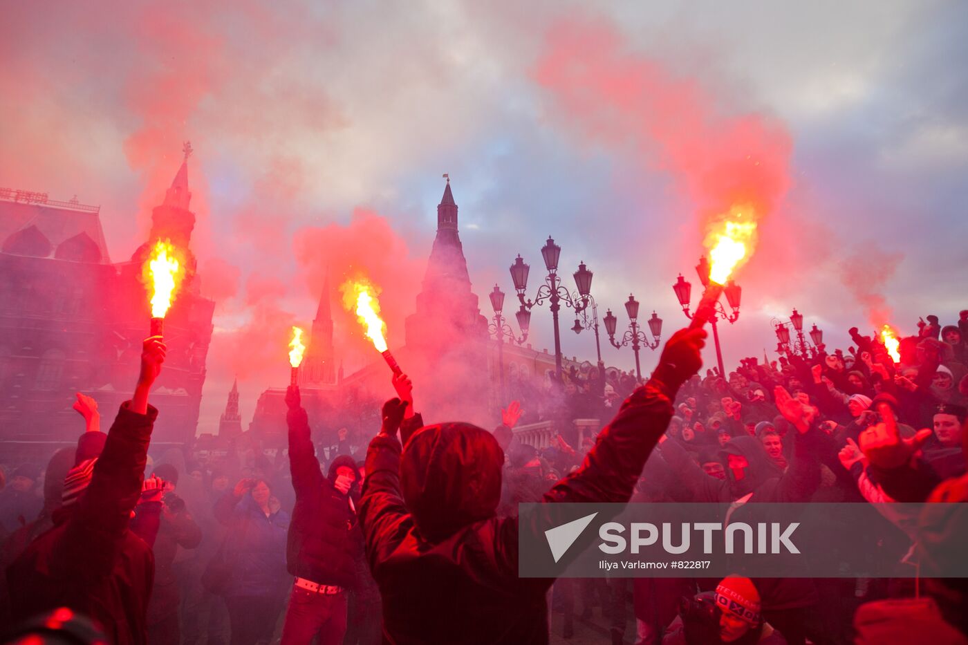 Riot on Manezhnaya Square after Yegor Sviridov's death