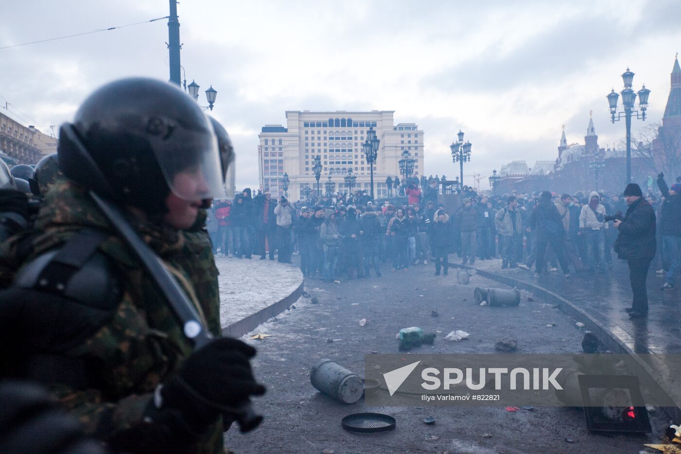 Riot on Manezhnaya Square after Yegor Sviridov's death