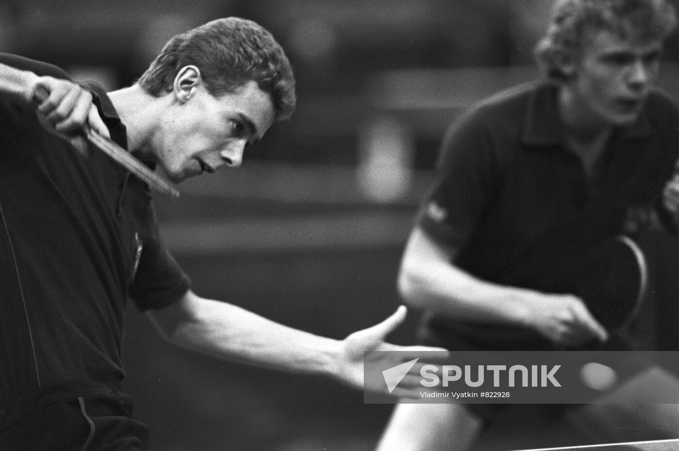 Table tennis players Andrey and Dmitry Mazunov