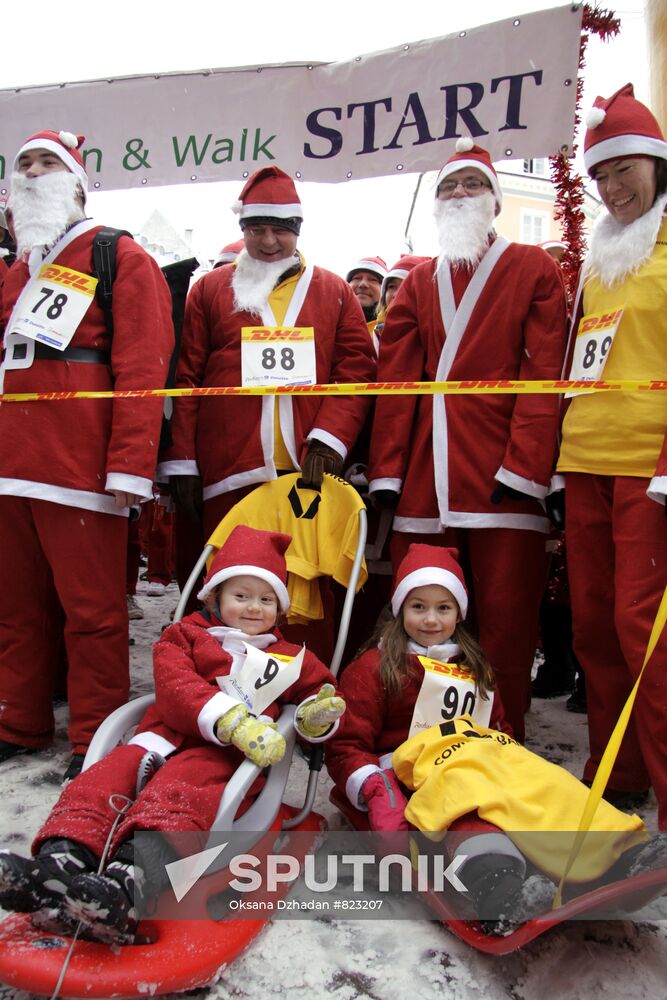 Annual Santa Claus Round in Riga