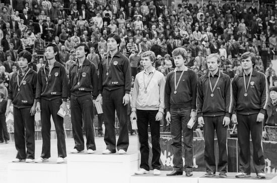 USSR and PRC table tennis players