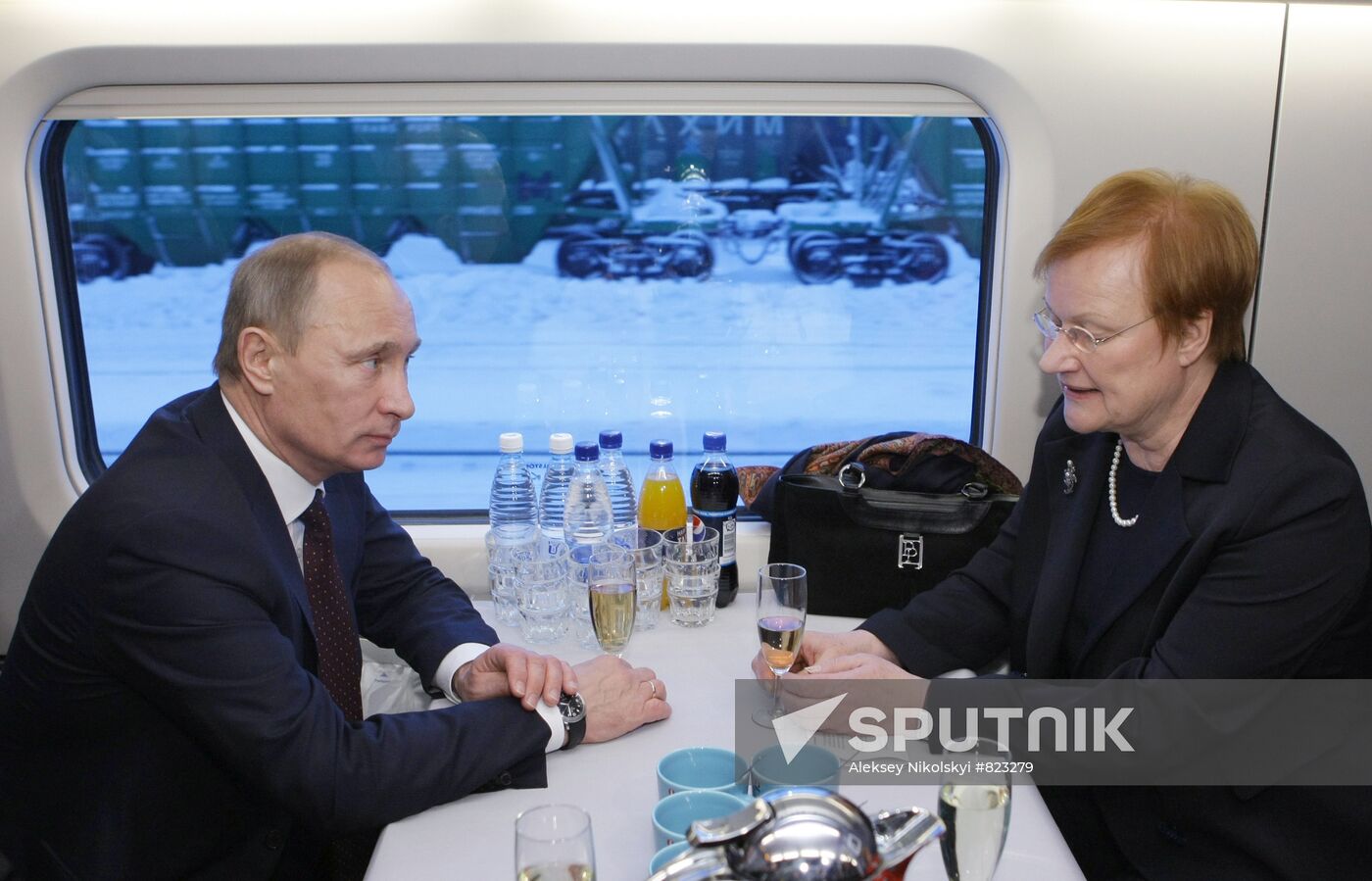Vladimir Putin and Tarja Halonen