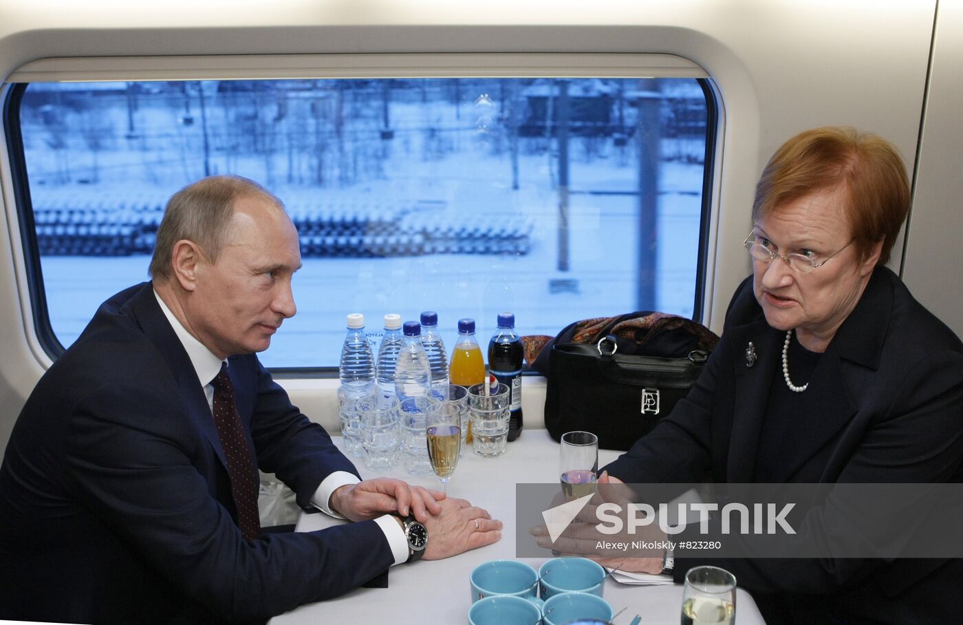 Vladimir Putin and Tarja Halonen
