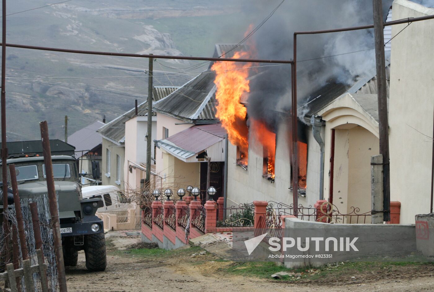 Site of special operation in Buinaksk District of Dagestan