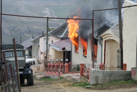 Site of special operation in Buinaksk District of Dagestan