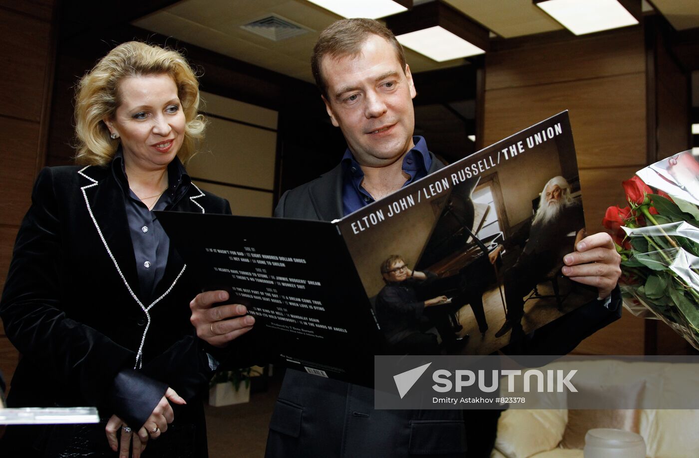 Dmitry Medvedev at Elton John's concert