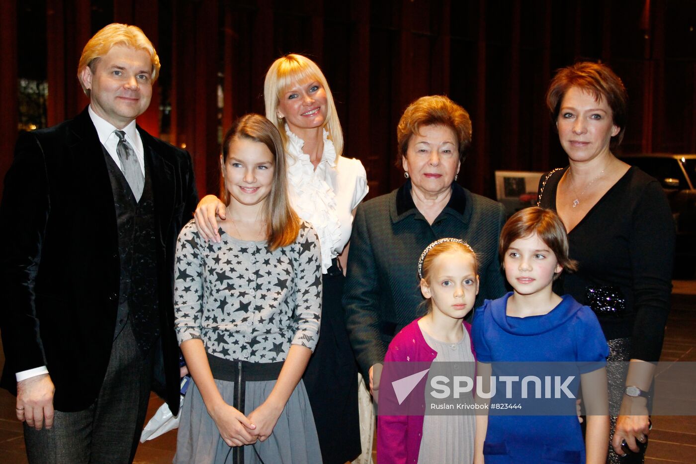 Andris Liepa with his family, Naina Yeltsin, Tatyana Yumasheva