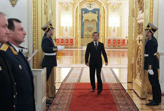 Dmitry Medvedev meets with grand officers