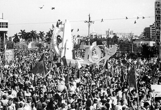 May Day festive demonstration in Havana