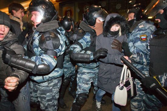 Situation on Moscow's Kiev Railway Terminal square