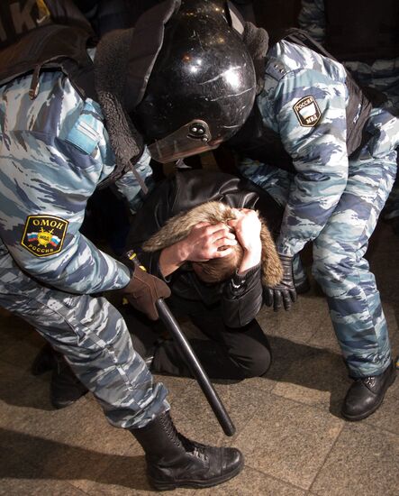 Situation on Moscow's Kiev Railway Terminal square