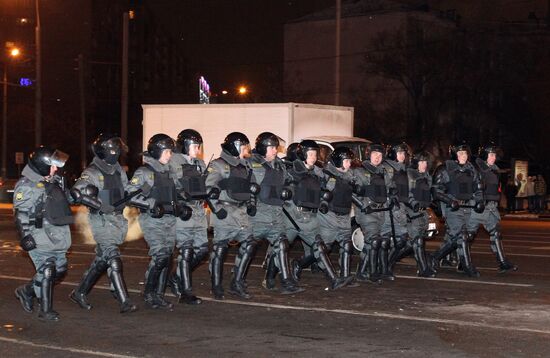 Situation on Moscow's Kiev Railway Terminal square