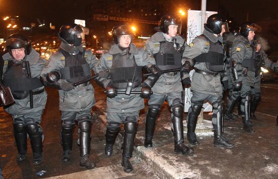 Situation on Moscow's Kiev Railway Terminal square