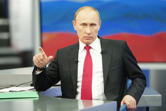 Televised live call-in show with Vladimir Putin