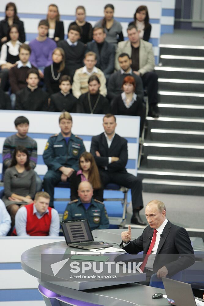 Televised live call-in show with Vladimir Putin
