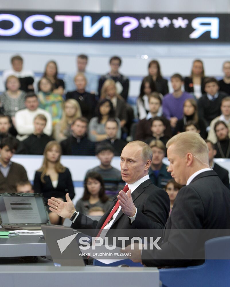 Televised live call-in show with Vladimir Putin