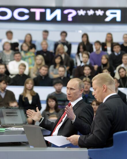 Televised live call-in show with Vladimir Putin