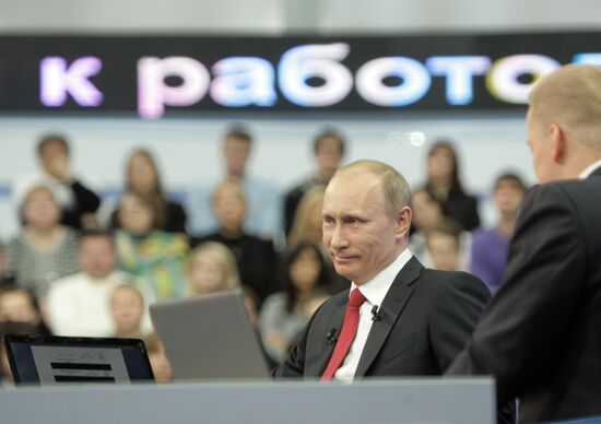 Televised live call-in show with Vladimir Putin