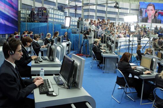 Televised live call-in show with Vladimir Putin