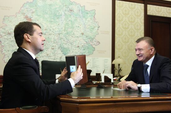 Dmitry Medvedev meets with Oleg Kovalyov
