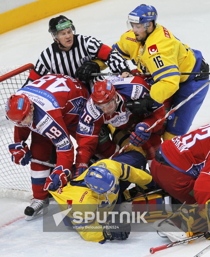 Ice hockey. Channel One Cup. Sweden vs. Russia