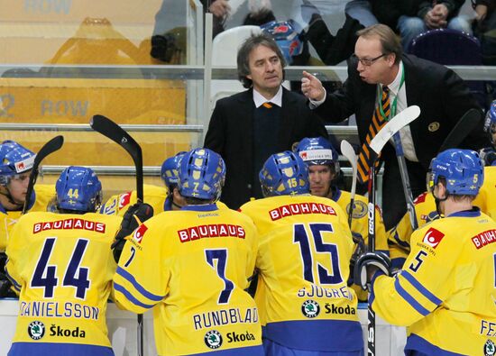 Ice hockey. Channel One Cup. Sweden vs. Russia