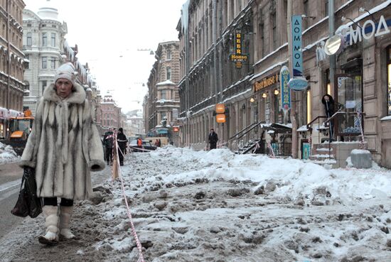 Snow removal, St. Petersburg