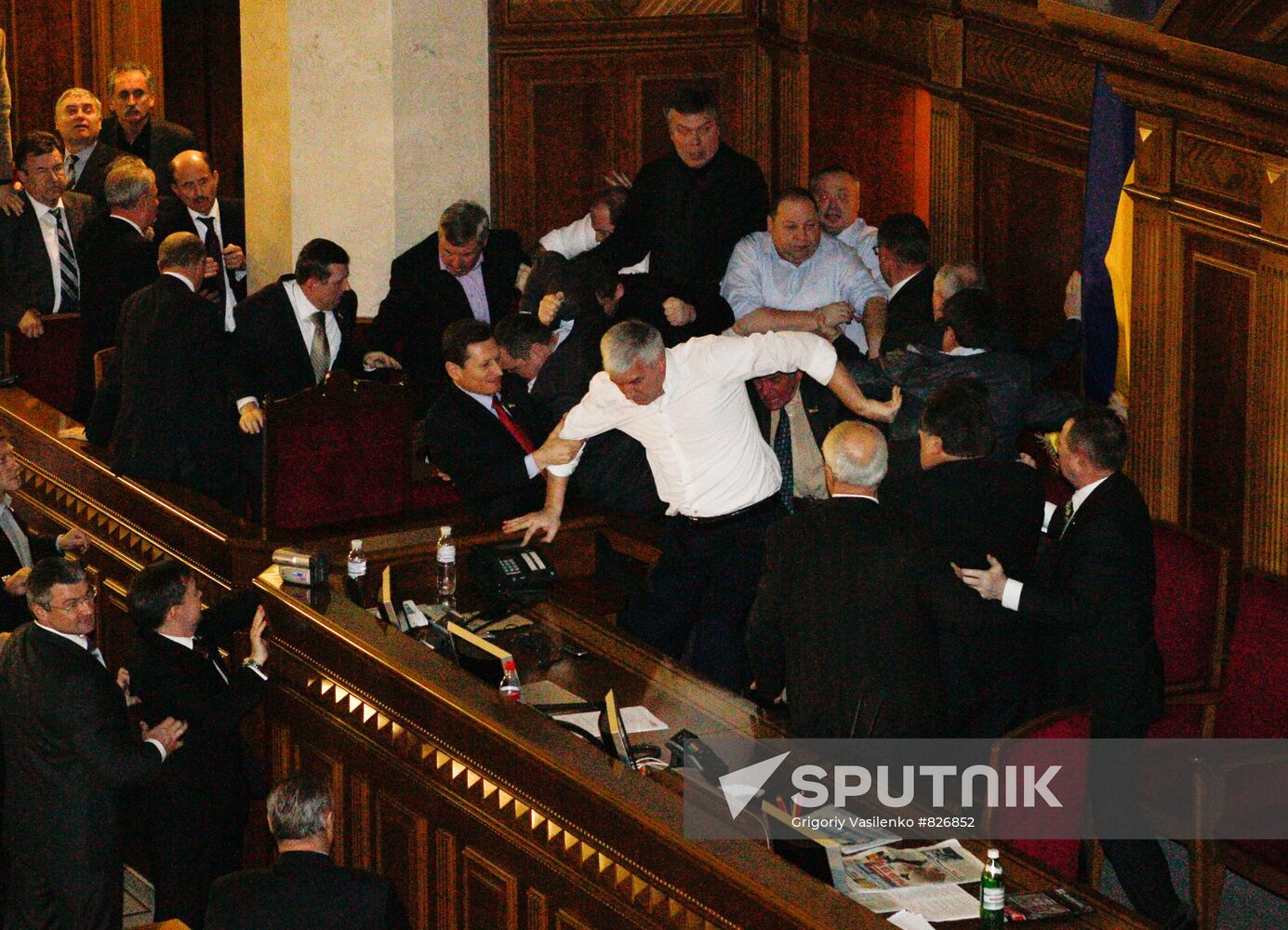Fight at Supreme Rada of Ukraine