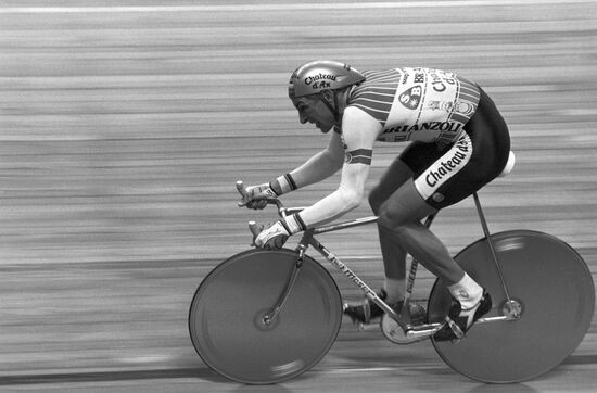 Italian road bicycle racer Francesco Moser