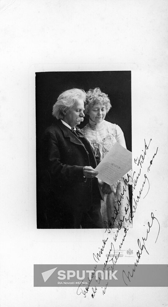 Photograph of Edvard Grieg and Nina Grieg