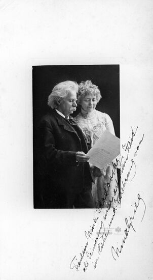 Photograph of Edvard Grieg and Nina Grieg