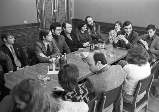 Dutch journalist R. Boogaard at the House of Friendship