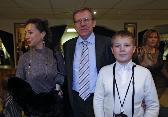 Russian Finance Minister Kudrin with family