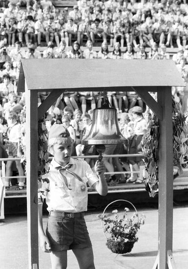 A demonstration at Artek Young Pioneer Camp