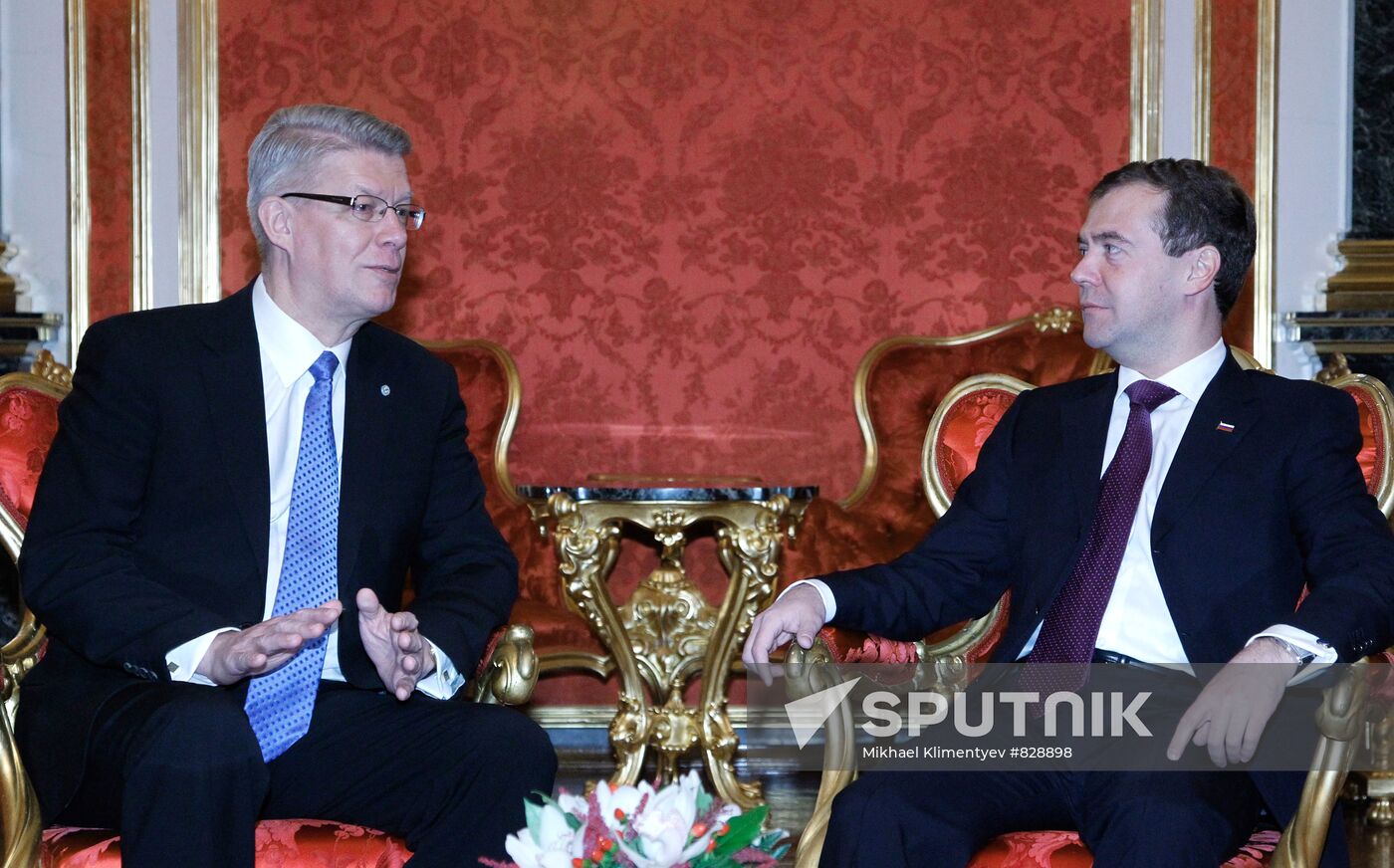 Latvian President Valdis Zatlers visits Russia