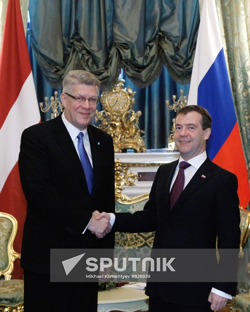 Latvian President Valdis Zatlers visits Russia