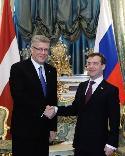 Latvian President Valdis Zatlers visits Russia