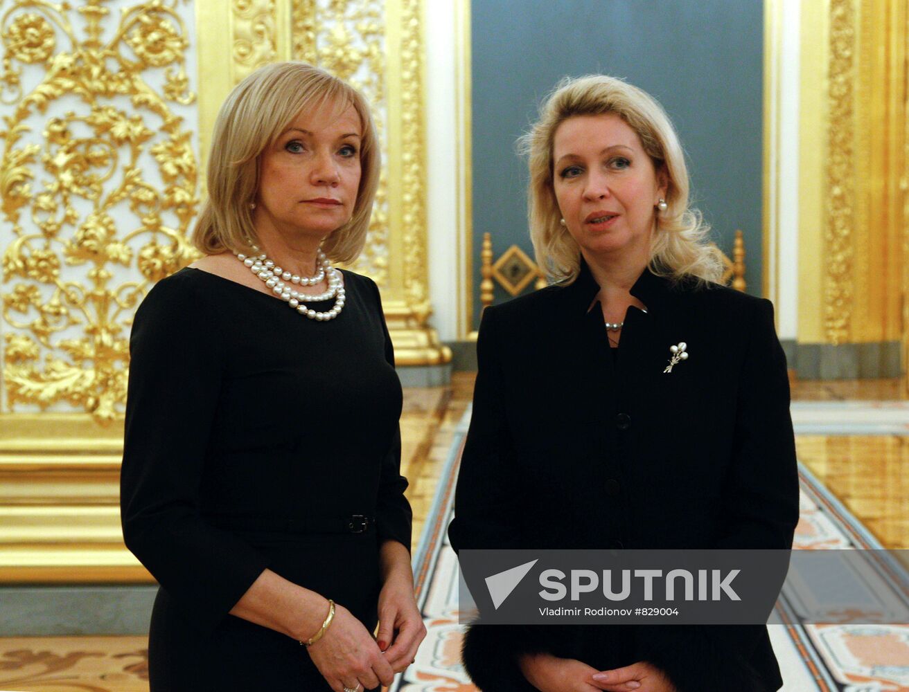 First ladies of Russia and Latvia