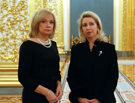 First ladies of Russia and Latvia