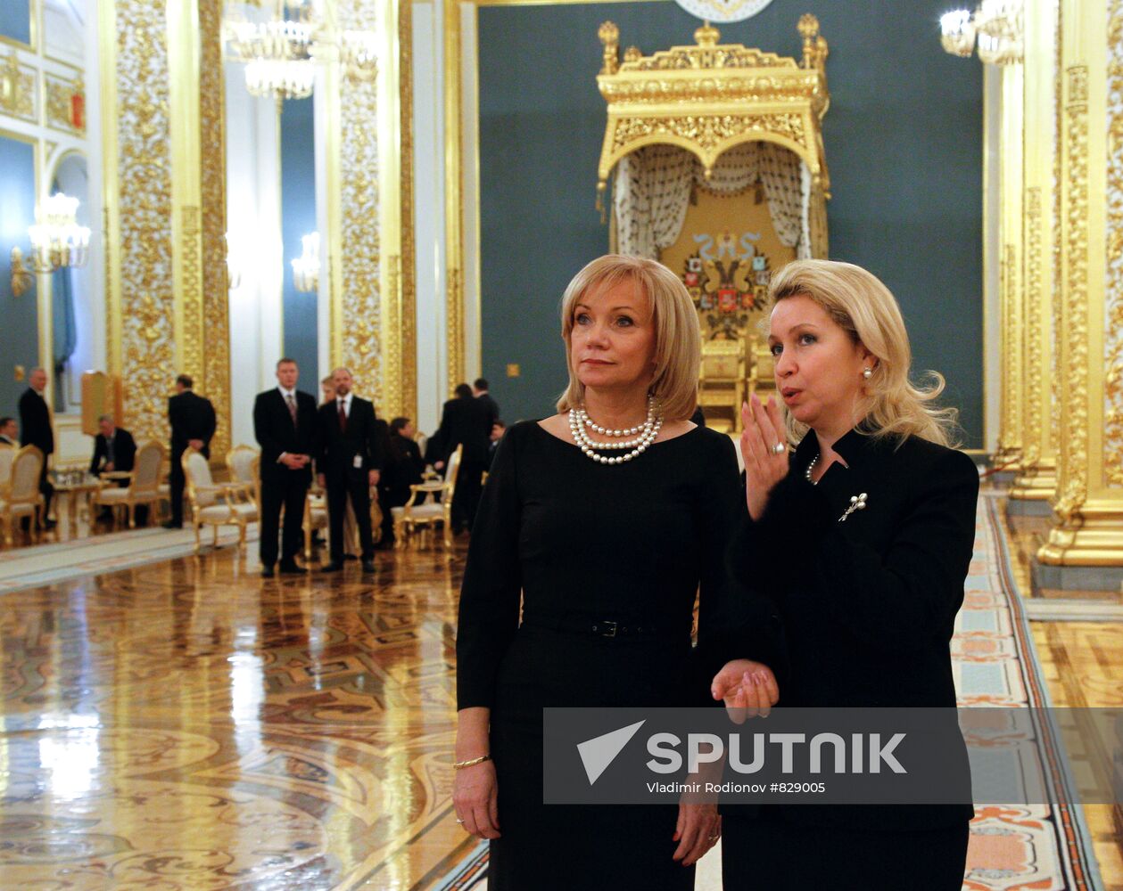 First ladies of Russia and Latvia