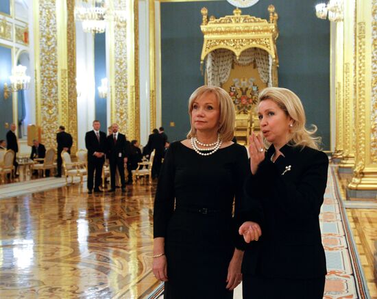 First ladies of Russia and Latvia